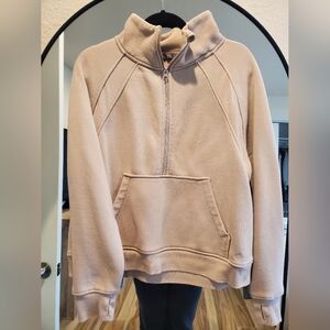 DANSKIN Beige Half-Zip Sweater